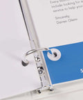 Self-Adhesive 3 Hole Reinforcement Labels for One Quarter Inch Holes on paper in binder, durable poly-vinyl, 200 labels
