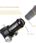 Rack And Pinion 1.25 Inch Focuser For Newtonian Reflectors With 65mm Travel, featuring brass ring design for solid lock.