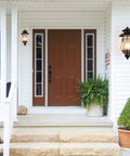 No Fuss Dusk To Dawn Sensor Outdoor Wall Sconce With Photocell on house porch, oil rubbed brown, rustic lantern