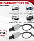 Side Marker Light Socket Harness For Ford Fiesta 2011 2013 Maverick 2022 2023 Mustang 2005 2023 Ranger 2019 2023 4 Lamp Bulb Replacement OE 6R3Z-13411-BA Plug And Play Pigtail Kit with compatibility chart
