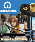 Pro Grade Brass Heat Set Threaded Inserts Kit For 3D Printing And Plastic Parts with close-up of knurled insert in use.