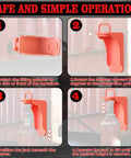 Step-by-step guide using 2 Pack Heavy Duty Shipping Container Jack Lug Set With U Shape Handle And Limiter for stabilization.