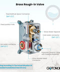 Brass rough-in valve for Wall Mounted Bathtub Faucet With Handheld Sprayer And Waterfall Spout Tub Shower Set.