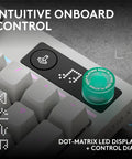 Top Tier Wireless Mechanical Gaming Keyboard Hot Swappable Linear Switches Ridiculously Smooth Pbt Keycaps Serving Insane 8 Khz Polling Speeds For Elite Play In White with dot-matrix LED display and control dial.