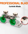 Pro Grade Double Cutting Dowel Maker Jig Kit With Carbide Inserts, shown close-up highlighting professional carbide blade.
