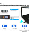 1D Barcode Scanner Portable Data Collector With 2.2 Inch Color Screen scanning barcode displayed on laptop