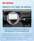 Dashboard installation guide for Front Blower Motor 700237 Replacement For Ford F150 2009 2014 Expedition 2009 2017 Navigator