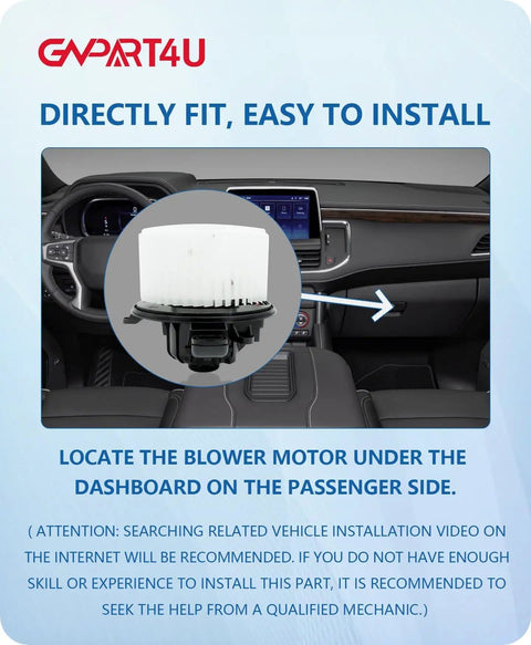 Dashboard installation guide for Front Blower Motor 700237 Replacement For Ford F150 2009 2014 Expedition 2009 2017 Navigator