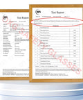 Test report displaying ANSI Z87.1 certification for six pack clear safety glasses featuring ANSI Z87 One certification.