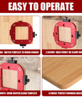 Two Pack Aluminum Router Corner Radius Template Set R10 To R50 CNC Machined Pro Grade Arc Guide example on wood edge