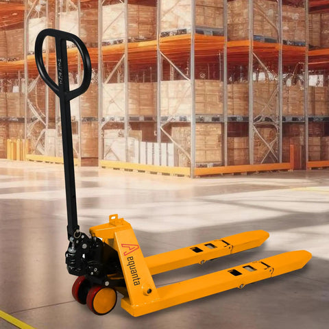 Mini Game Changer Pallet Jack With No Sweat Foldable Handle And Forks, 2200 Lb Manual Hand Truck Built For Tight Squeeze And Smooth Floor Glide, Quick Step Lever Lift Operation