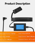 USB C Dash Cam Hardwire Kit 4A With Battery Drain Protection, 11.5 Feet Cable, Converts 12V 24V To 5V For A No Brainer Power Solution For Your USB C Dash Cam, Type C Harness For Cars, Compatible With Most Dash Cams