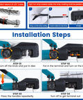 Installation steps for Custom Cable Railing Crimping Tool Hydraulic Crimper For One Eighth Inch Stainless Steel Cable Railing Kit Swaging Tool