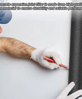 Pro Grade Foam Backer Rods 12 Pack For Expansion Joints, 1.5in thick black foam installed for sealing concrete gaps.