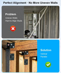 Heavy Duty Shipping Container Brackets With Laser Precision Alignment Keeps 2x4 And 2x6 Lumber Straight As An Arrow for improved stud alignment.