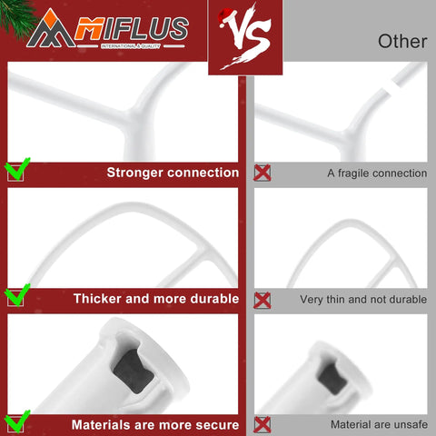 Comparison of Coated K45B Flat Beater Paddle with stronger, thicker, and more secure features against another brand.