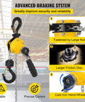 Go To Handheld Mini Lever Chain Hoist Half Ton 10 Foot G80 Alloy Steel Chain Rugged Brake system in workshop