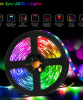 Led Strip Lights for Bedroom 49.2 Feet Color Changing Rope Lights With Music Sync Remote Or App Control Flexible Led Strips