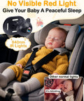 Sleeping baby monitored by 1080P Dual Baby Car Camera With 6.8 Inch Night Vision Monitor And Split Screen For Two-Kid Rides