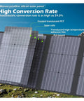 Foldable 2000W Solar Panel System For 12V Off-Grid Power, Ultra Portable Beast, showing monocrystalline silicon solar cells