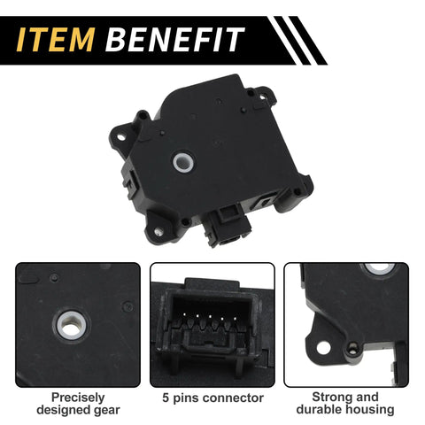 Plug And Play Hvac Heater Blend Door Actuator Compatible With Toyota Tacoma And 4Runner Ac Climate Control Replacement For No Hassle Cabin Temperature Fixes And Smooth Airflow 8710604030 close-up view of actuator with 5-pin connector