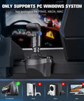 Badass H Pattern USB Gearshift Knob Compatible With Logitech G29 G27 G25 G920 H Shifter for PC racing setup, showing control options.