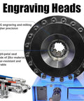 Heavy Duty Manual Hydraulic Crimping Machine High Pressure Pipe Tool Durable 45# Steel Construction With Precision Rotary Micrometer engraving heads close-up.