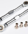 CNC Aluminum 7075 T6 Adjustable Front And Rear Suspension Steering Turnbuckle Linkage Rod For One Fifth RC Car Losi 5ive T Upgrade Kit Steering Silver
