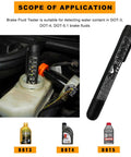 Brake Fluid Tester Pen With 5 LED Indicators For DOT3 DOT4 DOT5.1 Testing installed for car maintenance check