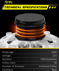 Upgraded 100A 12V Alternator For Toyota Camry, Corolla And RAV4, Clockwise 6-Groove Pulley, OE 27060-25010, close-up view