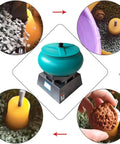 Heavy Duty Vibrating Polisher Kit With Electric Polisher And Rock Tumbler Drum, 6.2L Capacity, used for polishing surfaces