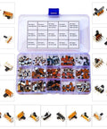Assorted Mini Micro Slide Switch Kit With 150 Pieces And 17 Styles 2Pin 3Pin 4Pin ON OFF ON Switches in transparent case