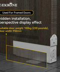 Self Closing Concealed Door Pivot Hinges Heavy Duty Spring Hydraulic System With 360 Degree Rotation Stainless Steel Invisible Hidden Door Hinge For Wood Doors Adjustable Speed Supports Up To 220 Lbs