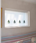 Installed Privacy Frost Window Film 26 By 59 Inch Roll Reusable Static Cling on small rectangular window in a cozy room.