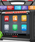 MX808S Bidirectional OBD2 Diagnostic Scanner with 3000 Plus Active Tests and 28 Plus Service Functions Full Systems Coverage for Cars FCA Ready 10X Faster Diagnostics 2026 US Version MaxiCom MK808S MK808Z Compatible display interface