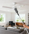 Using a 2 Pack Universal Joint Angle Adapters For Telescoping Extension Poles Rotatable Pole Adapters with a duster on ceiling fan
