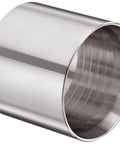Close-up of Stainless Steel 304 Holedall Fitting Sanitary Crimp Ferrule for a Leak Tight Seal on Hose OD 2-2/64 to 2-5/64 Inches
