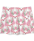 Two Piece Swimsuit Set For Women With Short Skirt Green Leaves And Pink Flamingo Floral Print Quick Dry Beachwear