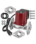 Top Shelf 1/8 HP Hot Water Circulation Pump Flanged with assembly parts, solid stainless steel, 115 Volt, 1-1/4 inch size.
