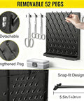 52 Rod Wall Mounted Laboratory Drying Rack With Drainage Outlet Design Detachable And Reassembleable For Lab Glassware Storage And Plant Propagation showing 52 removable pegs with scissors and a storage box.
