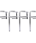 Built Tough Drop Forged Steel Bar Clamp Set For Garage Workshop And Home Woodworking Bench Featuring No Nonsense Slider Design And Rugged Lock Down Hold For Every Hardcore DIY Build, four 12-inch steel clamps.