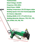 Professional Pro Level Ready 5500W Electric Hot Air Plastic Welder showing technical specs, adjustable features for welding applications.