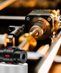 Flexible Jaw Shaft Coupling For 12mm To 15mm Bore, 40mm Diameter 45 Steel Motor Connector, High Torque Shaft Coupler For 3D Printers, CNC Machines, Servo And Stepper Motors mounted on a motor shaft