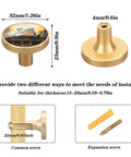 Gold Cabinet Knobs 4 Pack Set For Drawers And Cabinets Frog Fence Sunflower Round Pulls with installation options