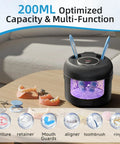 Premium Ultrasonic Retainer Cleaner Machine, 45KHz Dental Pod for Dentures and Jewelry with 200ml capacity.