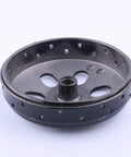 High Performance Racing Clutch Assembly With Bell for GY6 engines, 19 splines bell, 138mm OD, metal construction, side view
