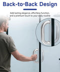 Six Inch Center To Center Glass Shower Door Handle Fits One Quarter To One Half Inch Thick Glass Brushed Nickel Finish Easy DIY Install back-to-back on glass door