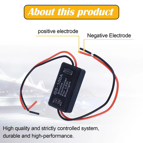 Hella Slick Pack Of Two High Brake Controller with Rapid Flashing Strobe and Snappy Blinker Relay Switch, GS-100A module with wires.