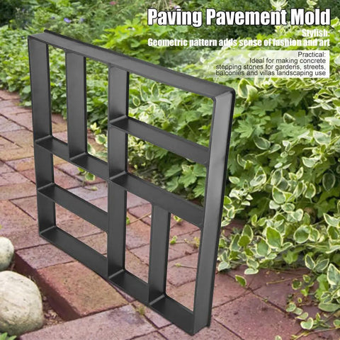 Durable Reusable Concrete Molds For Walkways And Gardens 15.75 Inch Square With Geometric Designs on garden path