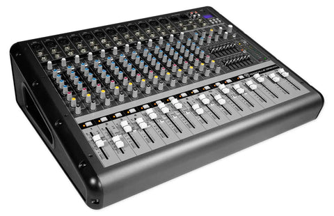 6000W Peak 14-Channel Powered Mixer With USB Bluetooth, 24-Bit Effects, 14 XDR2 Mic Preamps, 750W RMS x 2 at 4 Ohm